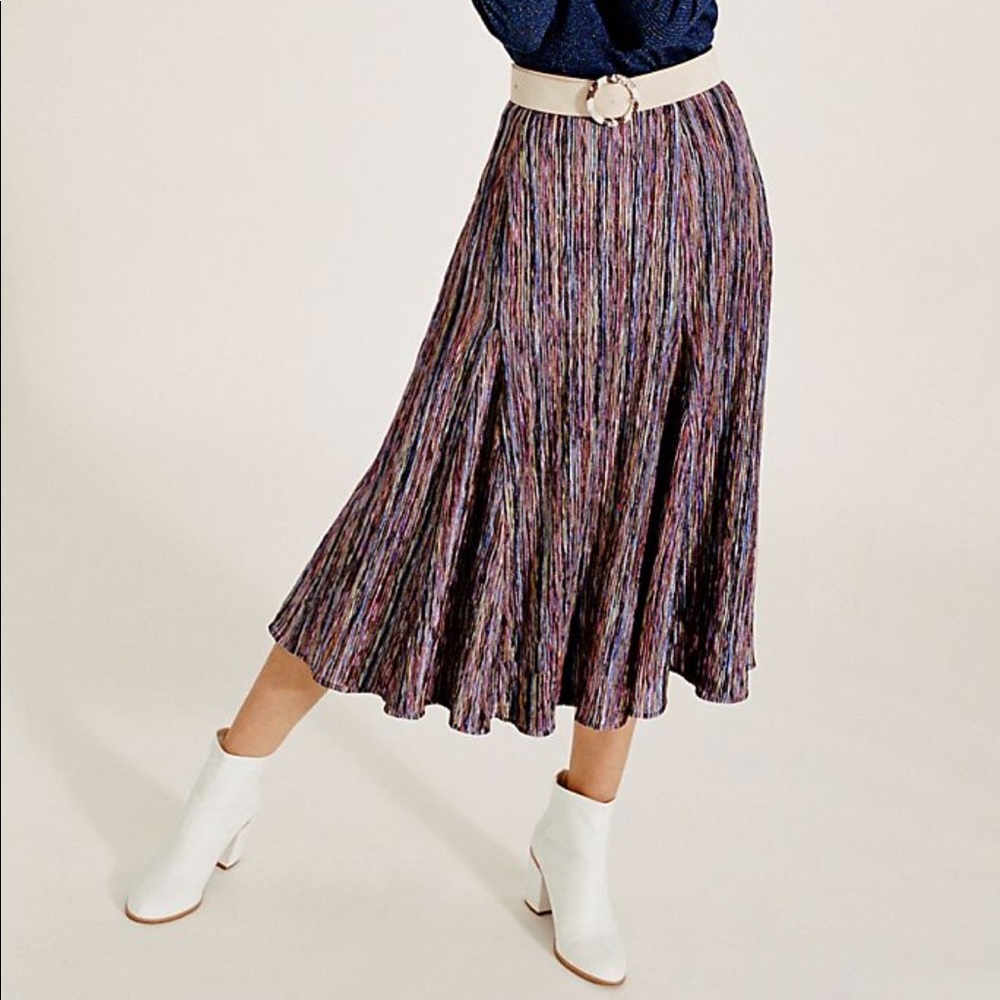 Anthropologie Midi Skirt Multicolor